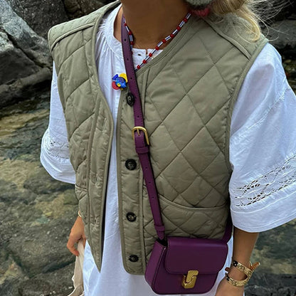 Cropped Zipper Waistcoat – Stylish Women’s Zippered Vest for Casual and Trendy Outfits