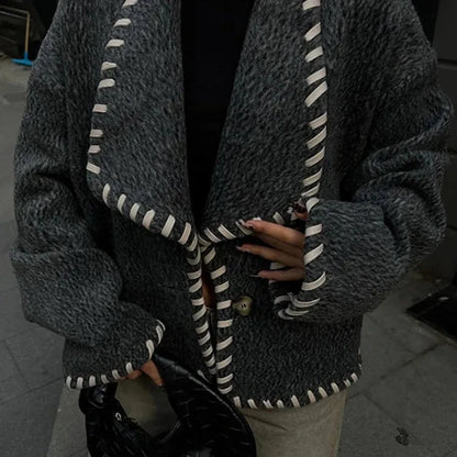 Chic Wool Plush Coat – Stylish Women’s Winter Outerwear for Warmth and Elegance