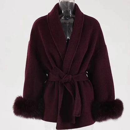 Stay chic and cozy with the [HAIBE] Fashionable Minimalist Lace-Up Cloak Style—a perfect blend of elegance and warmth for autumn and winter.