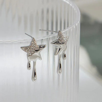 Star Pearl Earrings for Women