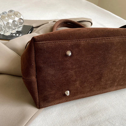 Vintage Suede Tote Bag
