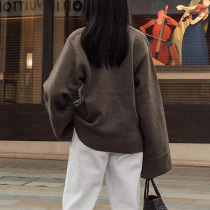 Classic V-Neck Knitted Cardigan – Lightweight Knitwear for Women, Perfect for Layering