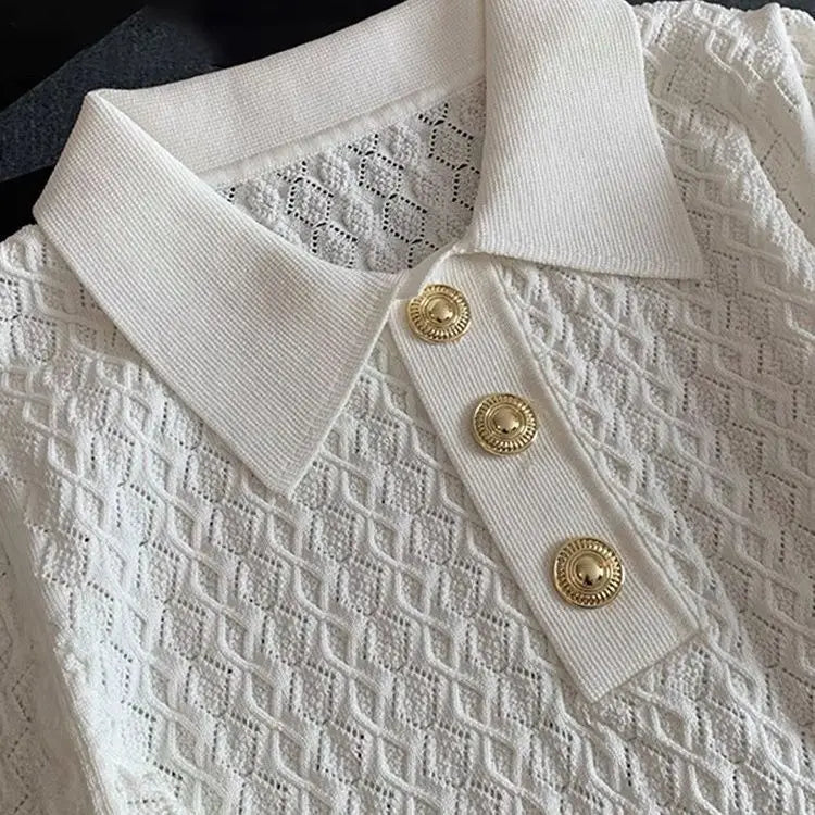 Chic Ice Silk Polo – Stylish and Comfortable Polo Shirt for Women