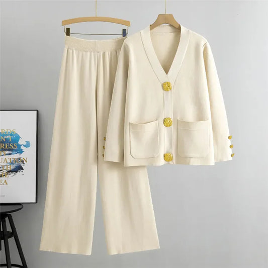 Knit Sweater and Pants Set for Women