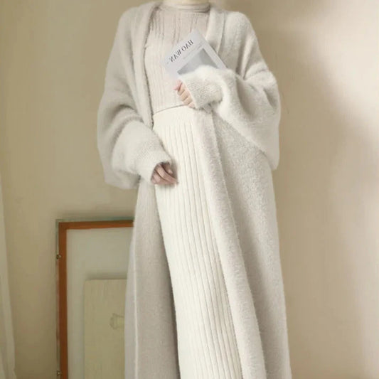 White Long Cardigan