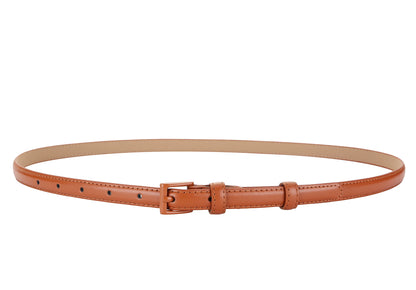 Genuine Leather Skinny Belt for Women – Stylish Waist Accessory