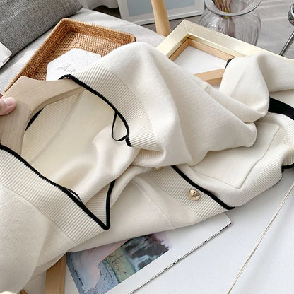 V-Neck Knit Cardigan