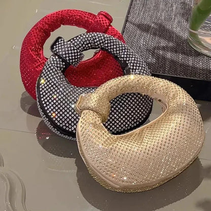 Crystal Evening Clutch – Elegant Rhinestone Encrusted Purse for Formal Occasions