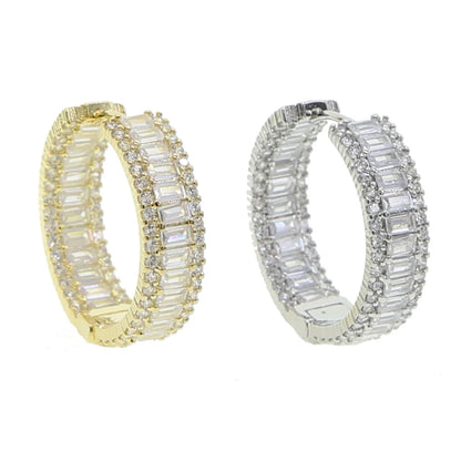 Luxury Gold CZ Hoop Earrings – Elegant Women’s Jewelry