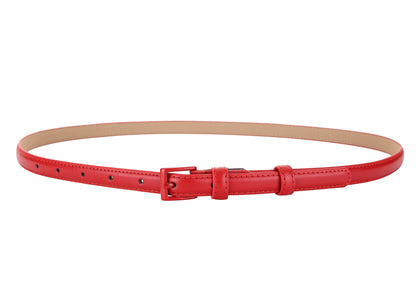 Genuine Leather Skinny Belt for Women – Stylish Waist Accessory