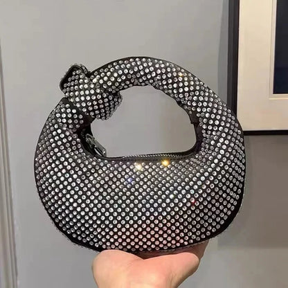 Crystal Evening Clutch – Elegant Rhinestone Encrusted Purse for Formal Occasions