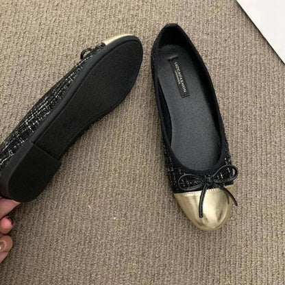 Bow Knot Ballet Flats - Stylish Women’s Ballet Shoes with Comfortable Fit and Bow Detail