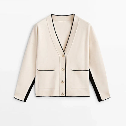 V-Neck Knit Cardigan