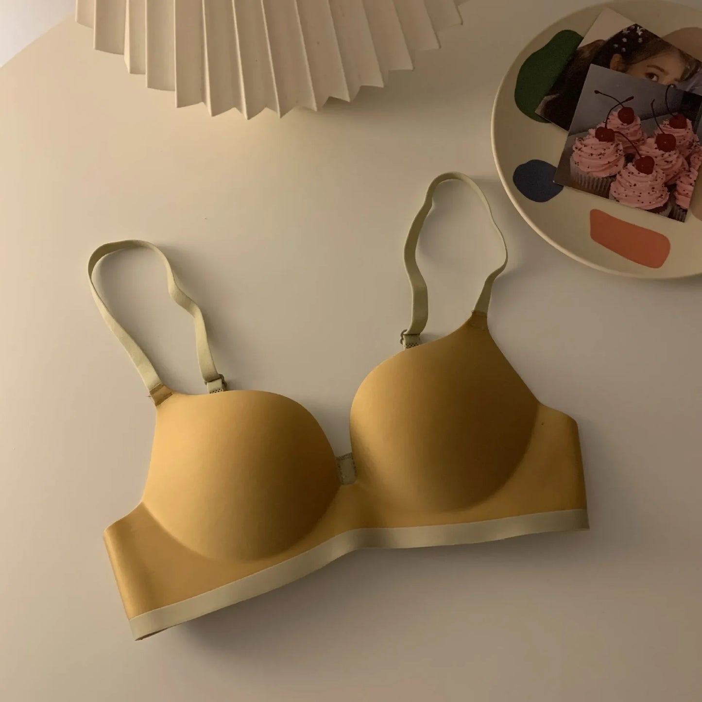Color-Contrast Push-Up Bra – Bold and Comfortable Support Bra for Women