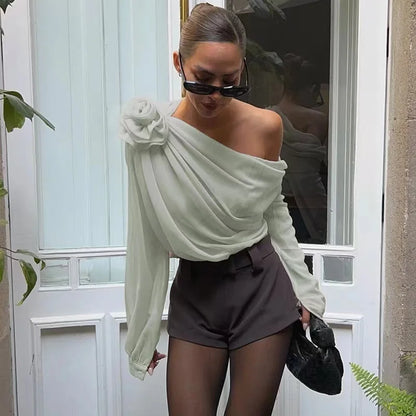 Sexy Floral Mesh Top for Women