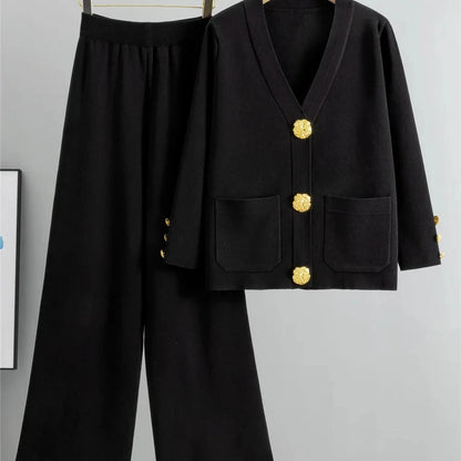 Knit Sweater and Pants Set for Women