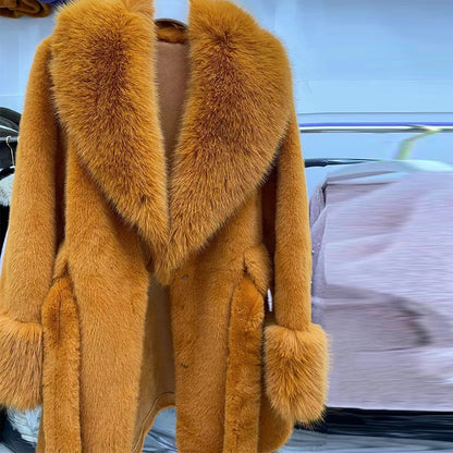 Vintage Faux Fur Fox Coat