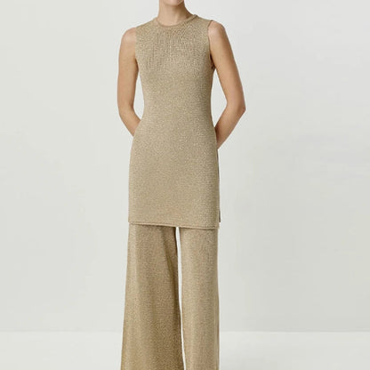 Glitter Vest and Pants Set – Sparkling Party Wear for Women