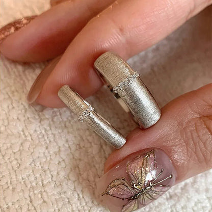 Gold Matte Zircon Ring – Elegant Women's Statement Ring