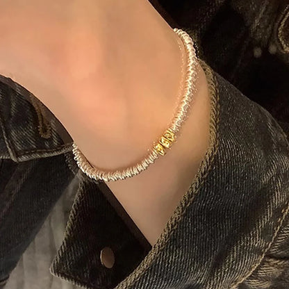 Irregular Geometric Beaded Bracelet for Women