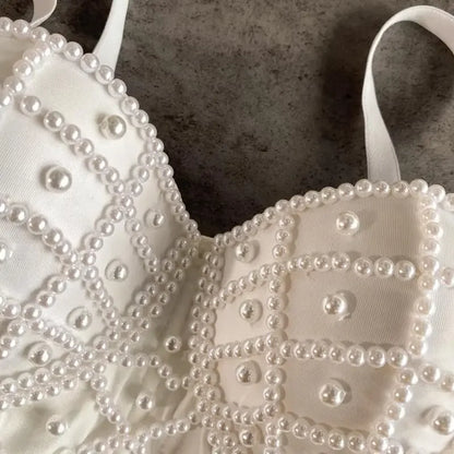 Beaded Corset Camisole Top - Women’s Embellished Evening Wear for Glamorous Party Fashion