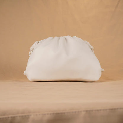 Women's PU Leather Cloud Bag - Ruched Dumpling Small Crossbody Clutch for Parties, Weddings, and Chic Style