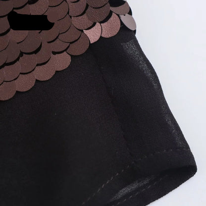 Sequined High-Waist Midi Skirt for Women