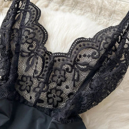 Elegant Women’s Lace Sheer Bodysuit – Sexy Slim Fit Lingerie for Women