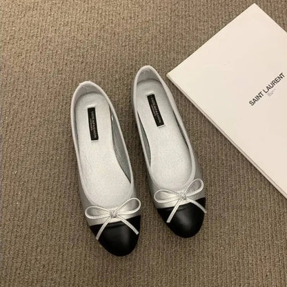 Bow Knot Ballet Flats - Stylish Women’s Ballet Shoes with Comfortable Fit and Bow Detail