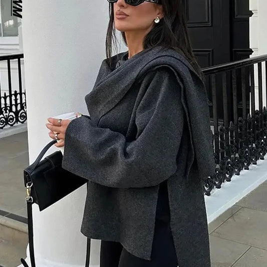 Knitted Cape Cardigan
