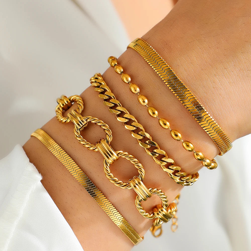 Stainless Steel Bracelet Set for Women