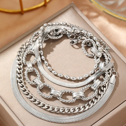 Stainless Steel Bracelet Set for Women