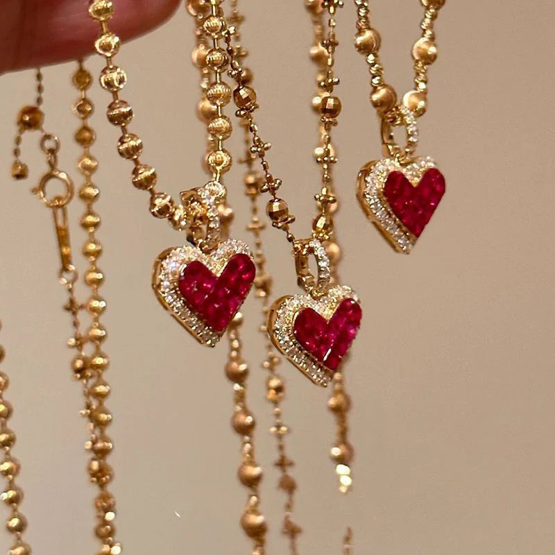 Sparkling Heart Necklace for Women