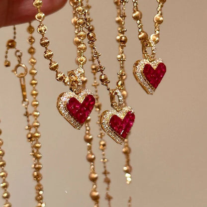 Sparkling Heart Necklace for Women
