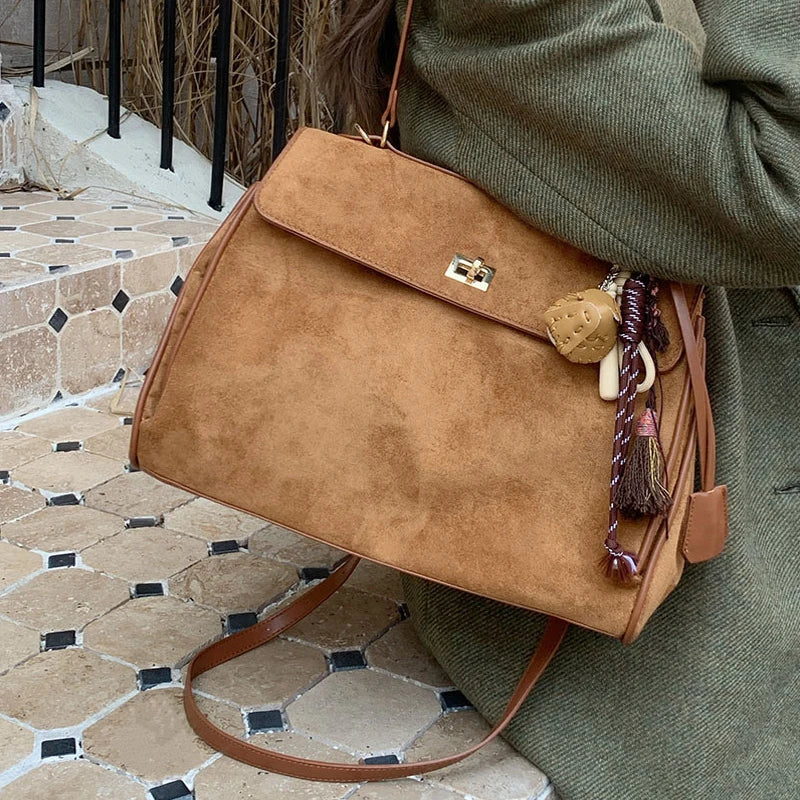 Retro Frosted Tote Bag for Women
