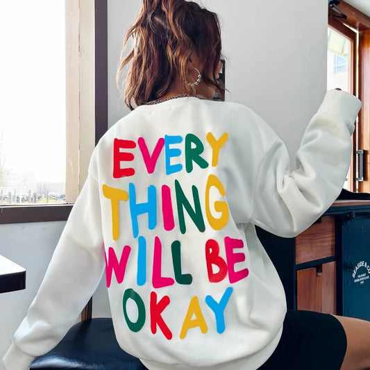 Women's Printed Crewneck Sweatshirt