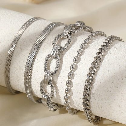 Stainless Steel Bracelet Set for Women