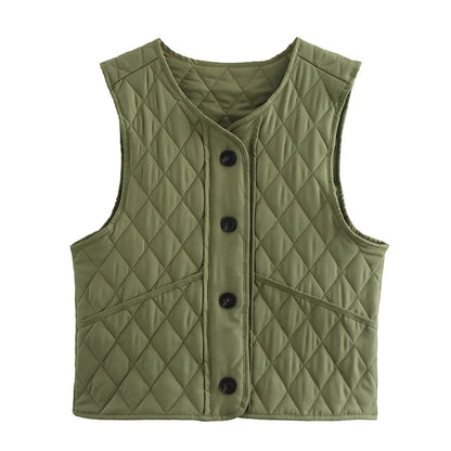 Cropped Zipper Waistcoat – Stylish Women’s Zippered Vest for Casual and Trendy Outfits