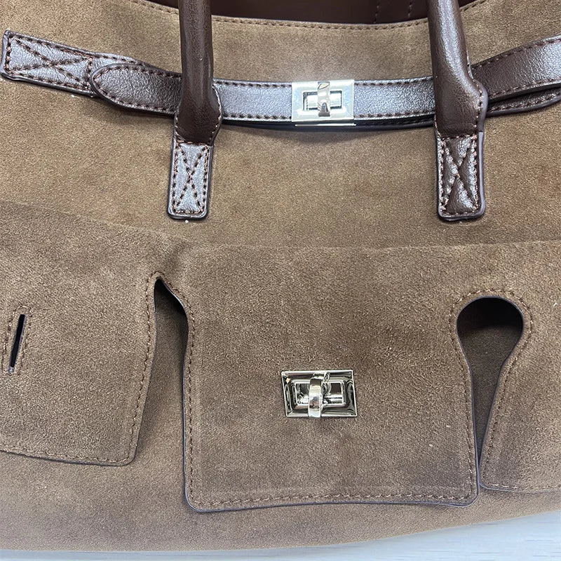 Suede Patchwork Tote
