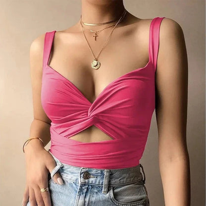 Crisscross Halter Crop Top – Trendy and Comfortable Women's Fashion