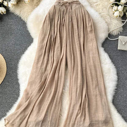 Stylish Mesh Wide-Leg Pants – Lightweight, Breathable, High-Waist Summer Trousers