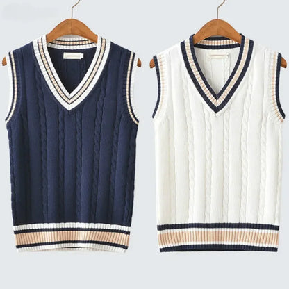 Men's Retro Knit Sweater Vest – Vintage-Inspired, Comfortable, and Stylish Layering Piece