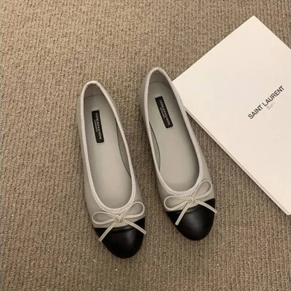Bow Knot Ballet Flats - Stylish Women’s Ballet Shoes with Comfortable Fit and Bow Detail