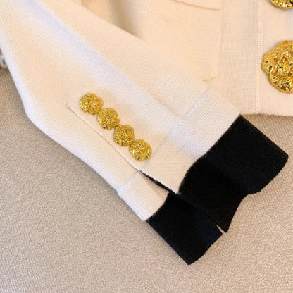 Big Button Knit Cardigan - Chunky Knit Women’s Sweater for Casual Fall Layering