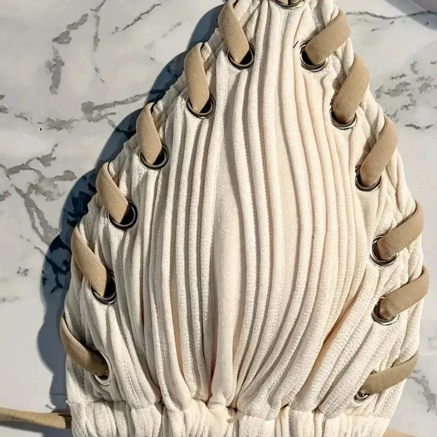 Flattering Halter Two-Piece Bikini for Women