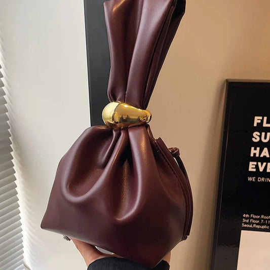 Personalized Leather Clutch Bag for Women