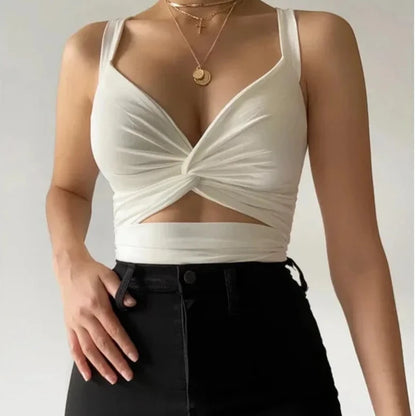Crisscross Halter Crop Top – Trendy and Comfortable Women's Fashion