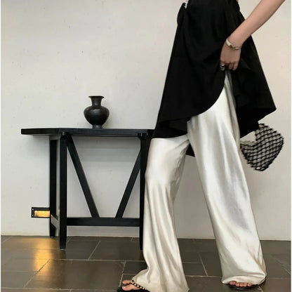 Women’s Satin Wide Leg Pants