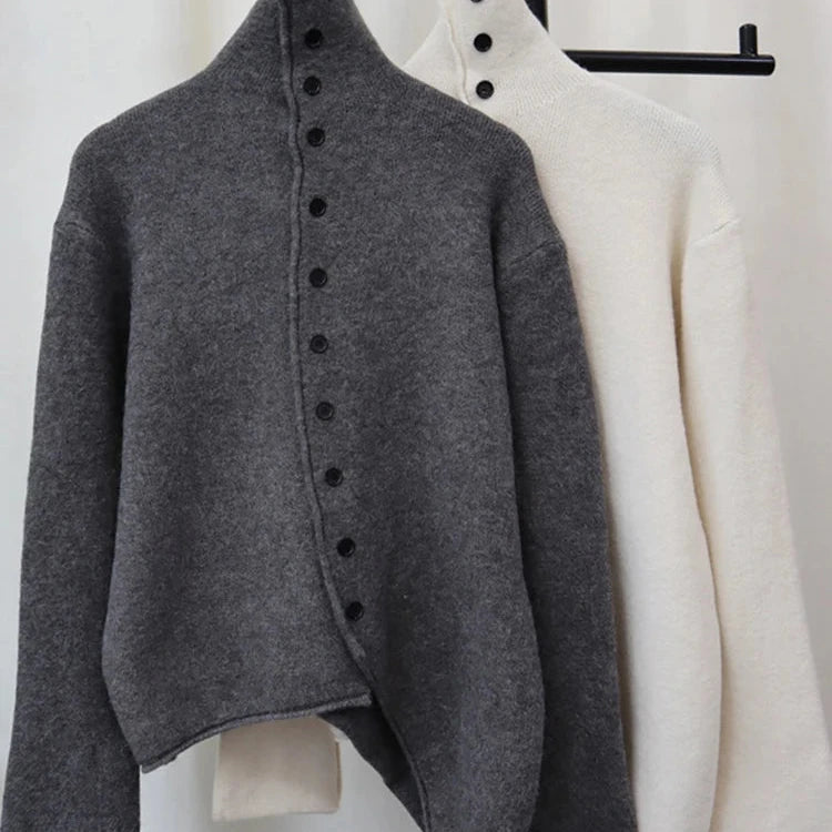 Knitted Irregular Sweater for Women
