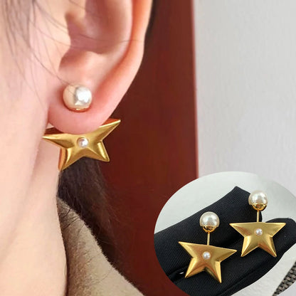 Star Pearl Earrings for Women